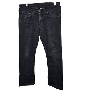 True Religion Ricky Relaxed Straight Black Jeans Men's Size 29 Made in USA